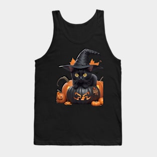 Cat In The Pumpkin Tank Top